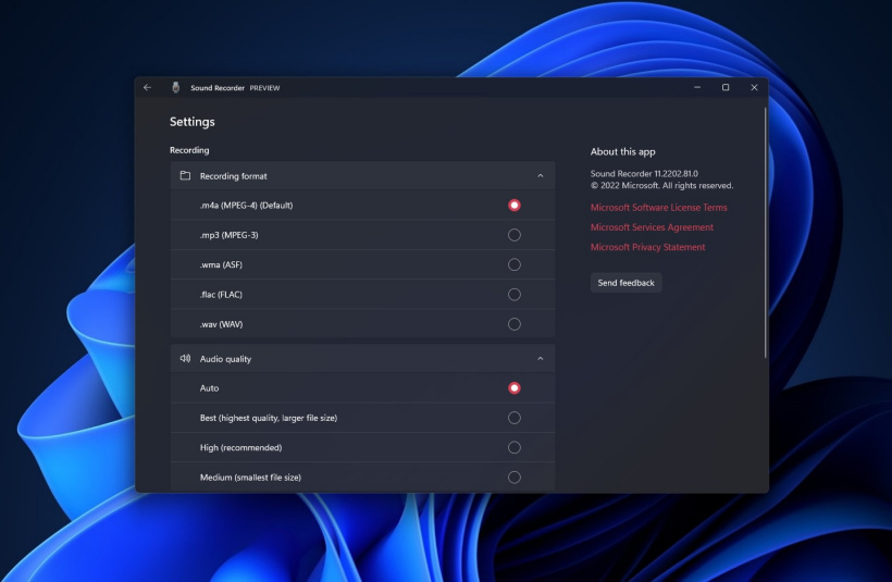 微軟 Win11 全新錄音機上手體驗：音頻可視化界面，一鍵更改錄音設備、格式等