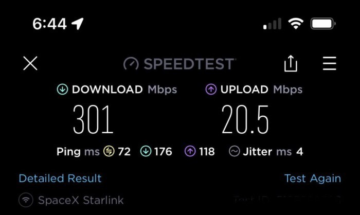 SpaceX 星鏈衛星互聯網速率已超過 300 Mbps