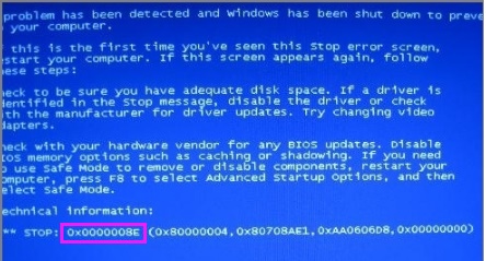 0x0000008e電腦藍屏怎么處理?0x0000008e電腦藍屏解決方法